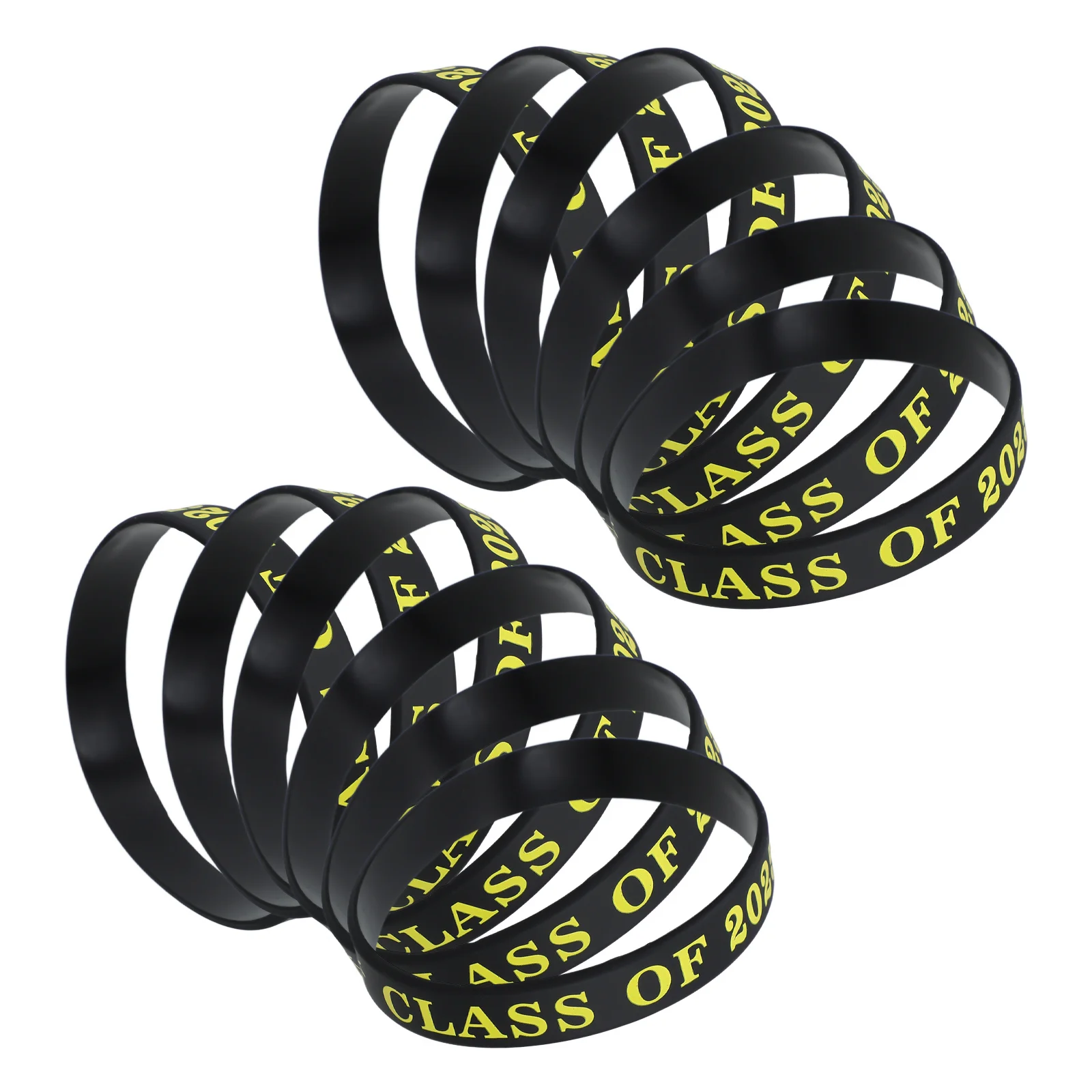 

24Pcs Graduation Bracelets Class of 2025 Silicone Wristbands for Parties Events Favors Keepsake Jewelry Comfortable Flexible