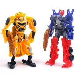 Transformers Anime Peripherals Optimus Prime Bumblebee Cartoon Disassembled Doll Deformed Doll Ornaments Birthday Gift