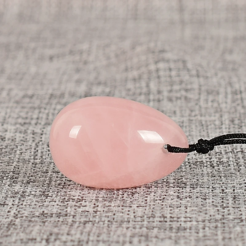 Rose Quartz Massage Egg 30*20 Natural Jade Yoni Ball Crystal Stone Mineral For Kegel Exercise Vaginal Muscle Health Ben Wa Balls