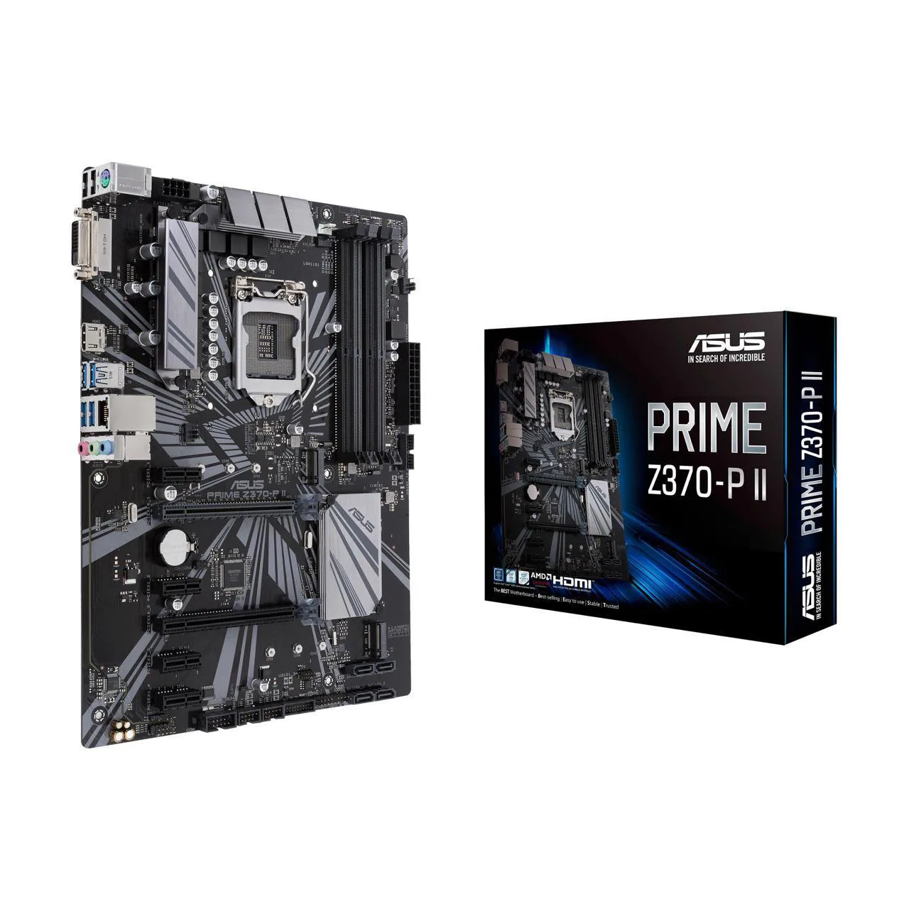 ASUS PRIME Z370-P II LGA 1151 (300 Series) Intel Z370 HDMI SATA 6Gb/s USB 3.1 ATX Intel Computer Motherboard with LED Lighting