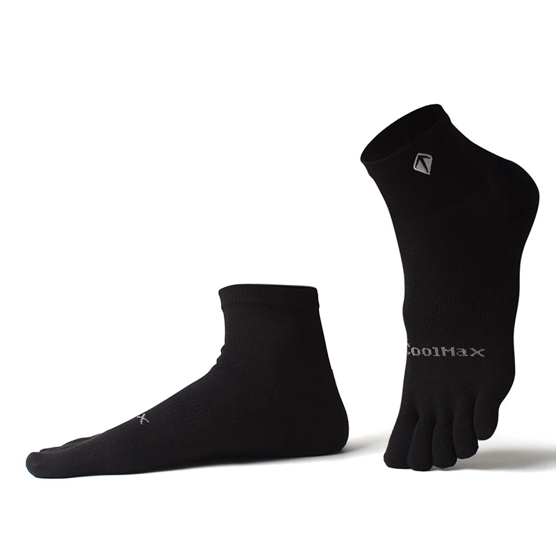 Calcetines de alta elasticidad para hombre y mujer, calcetín de algodón suave y transpirable, con punta dividida, para correr al aire libre, 5 pares por lote