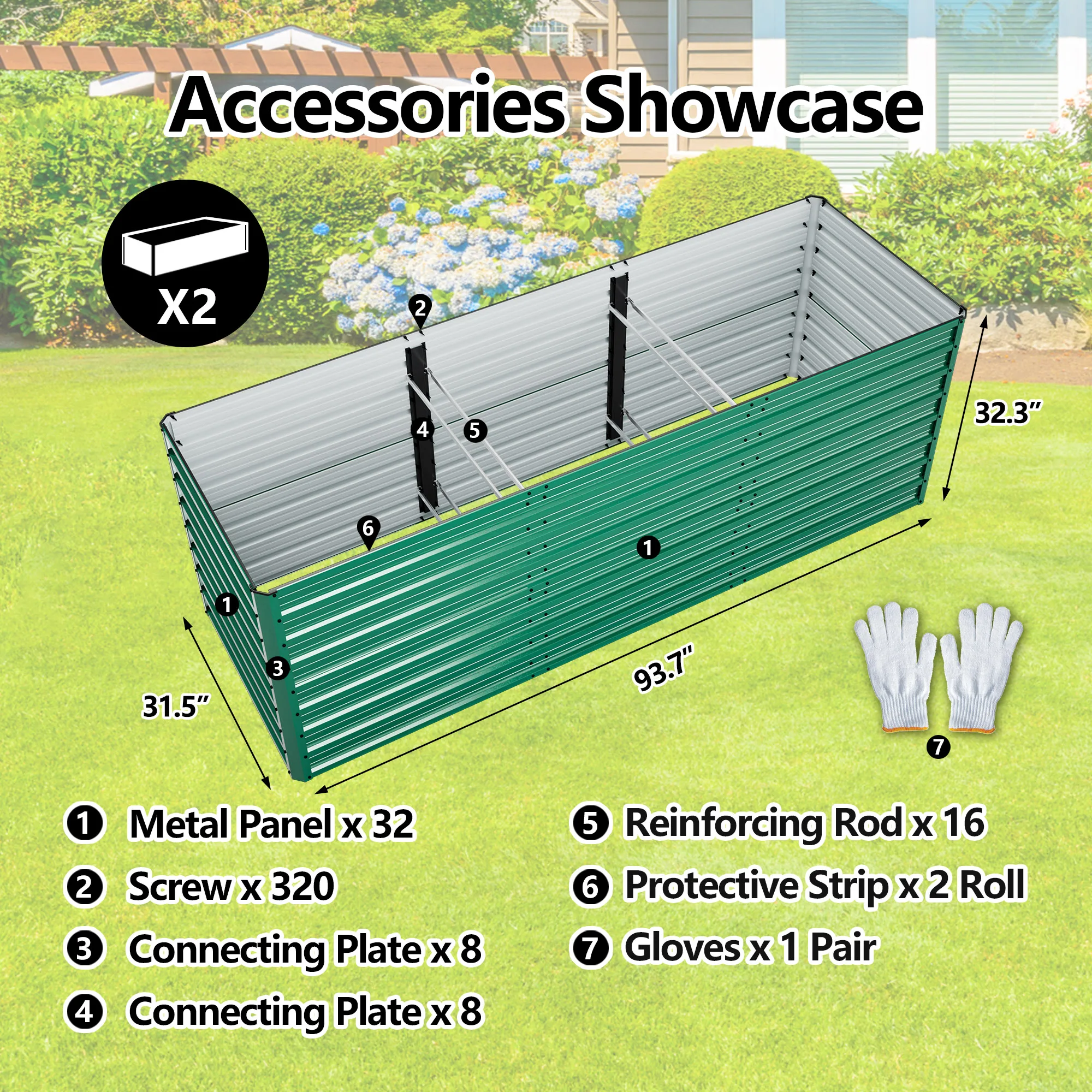 Conjunto de 2 Canteiros Elevad - Raised Bed Planter Box avaliação e preço