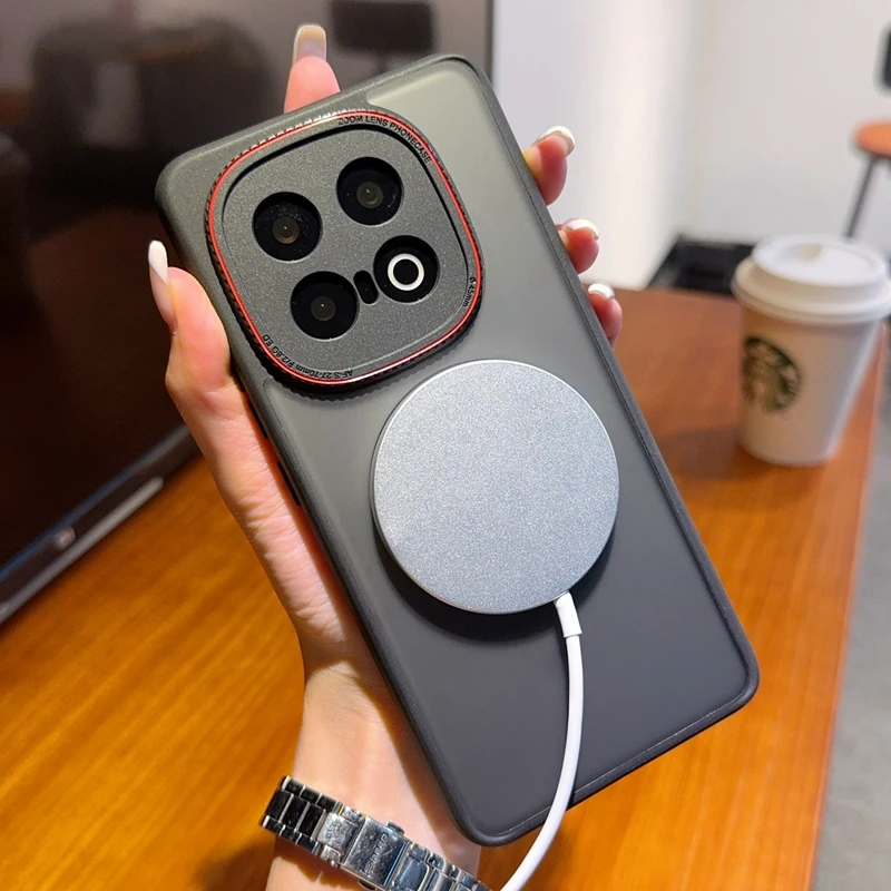 

For Vivo iQOO 13 Case Magnetic Matte PC+TPU Anti-Fingerprints Smooth Touch Translucent Cover for VIVO iQOO 13