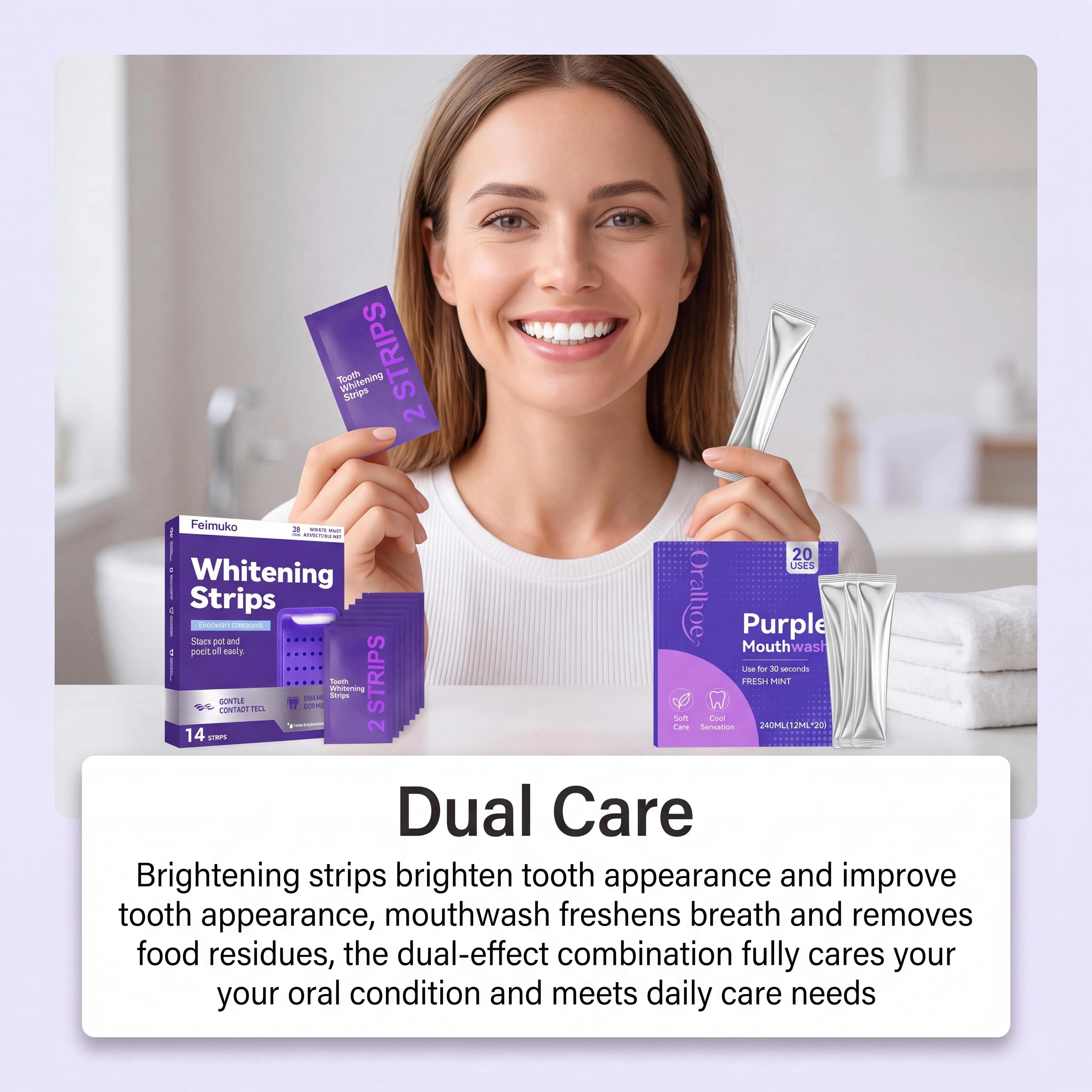 Enxaguante Bucal Roxo para Cla - Whitening Mouthwash avaliação e preço