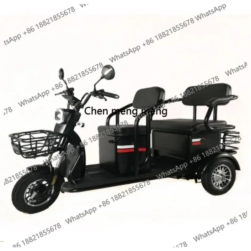 

Электрический трицикл DD для пассажиров и пожилых людей с корзиной, 2 места, 500/800 Вт