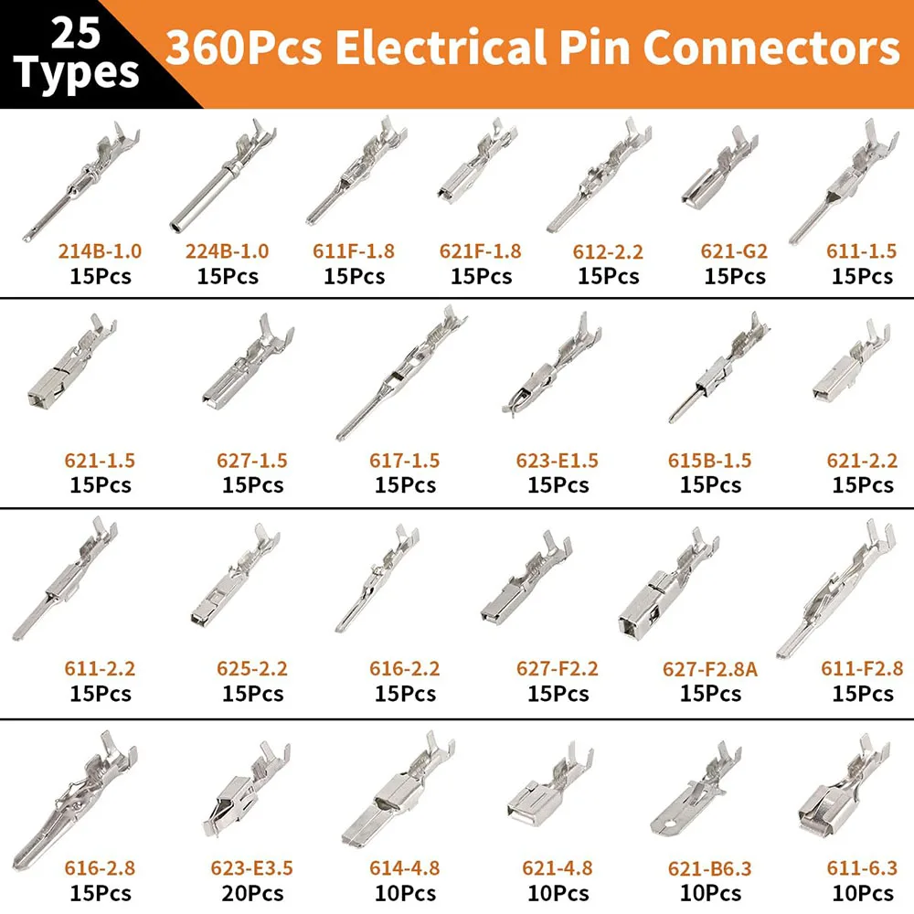 660 pin connector kit car wire terminal pins motorcycle car terminal disassembly tool crimping non insulated plug connector pins