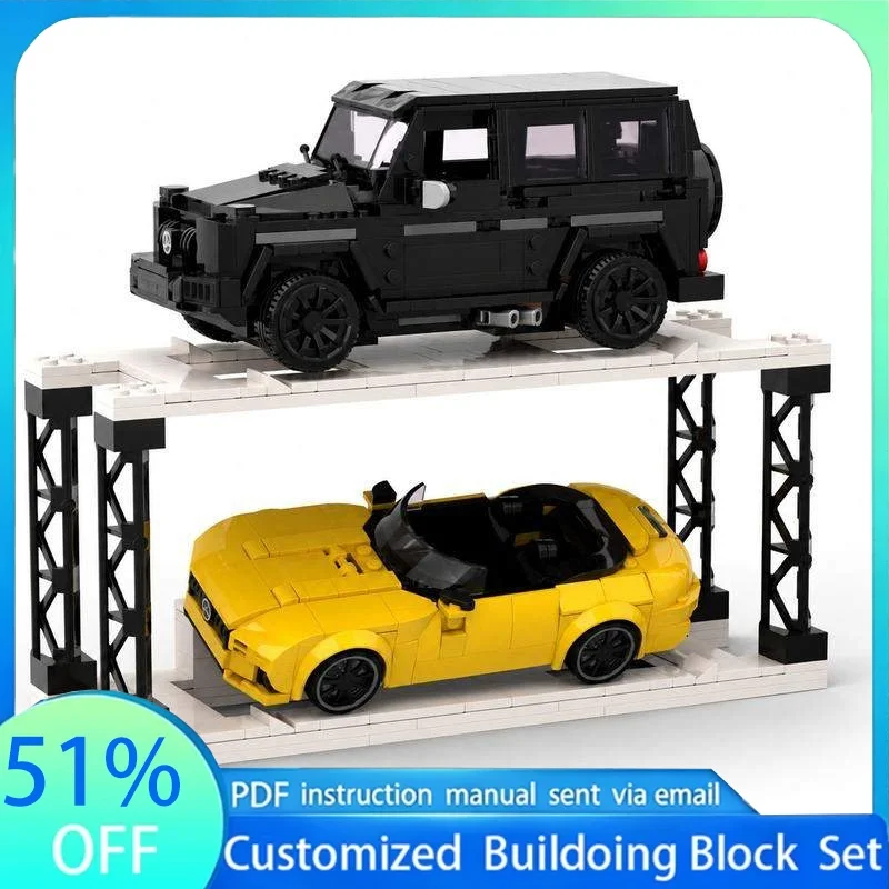 NEW 125PCS Stackable Racing Car Figure Display MOC Model Building Blocks DIY Assembly Toy Creative Desk Decor Collection Gifts