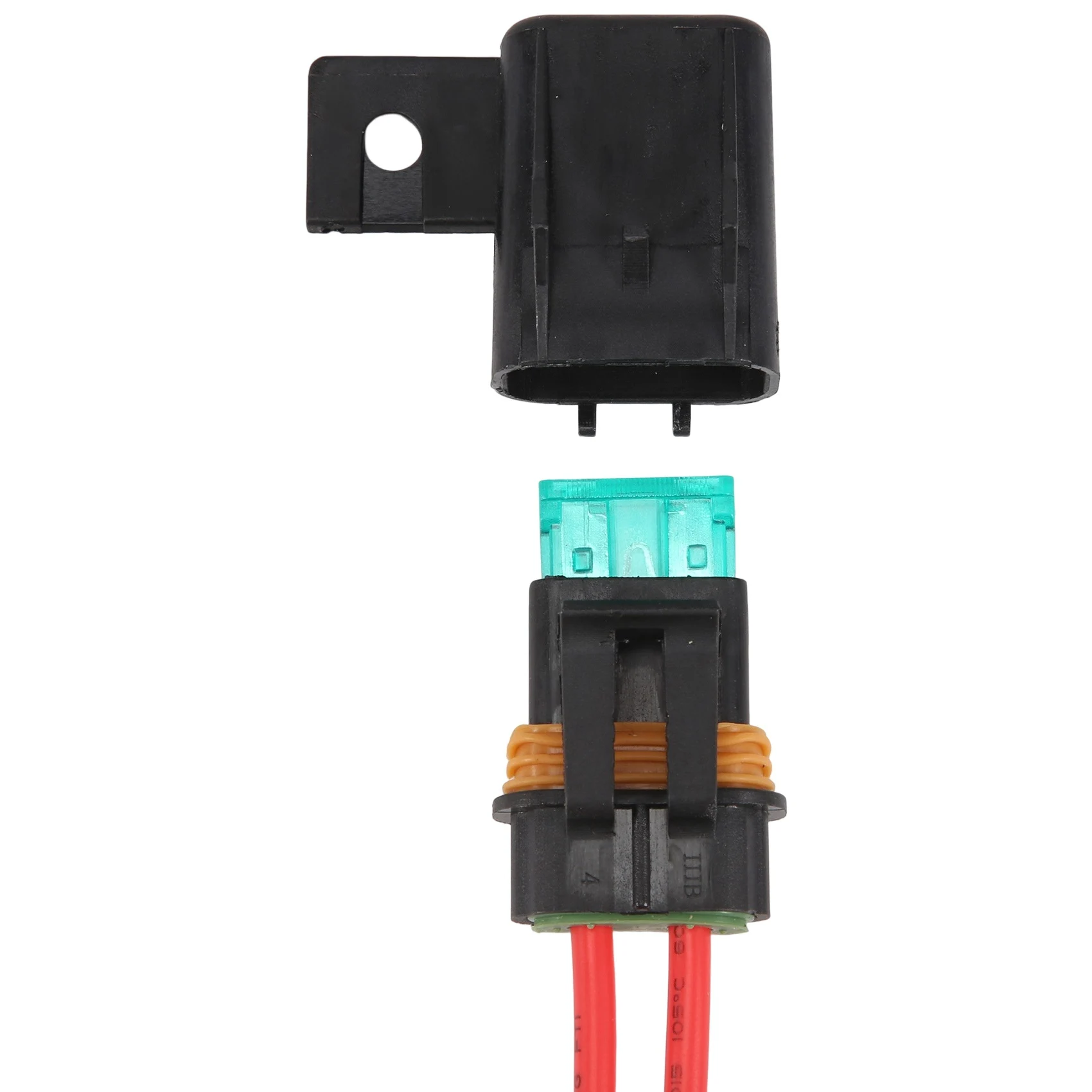 Automotive/Marine Weatherproof Blade Style ATO/ATC Fuse Holder With Cover, 12 AWG, 30A, 6 Pack