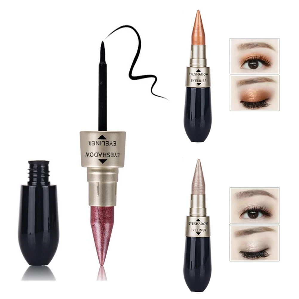 Double-end Waterproof Liquid Eye Shadow Combination Pencil Cosmetic