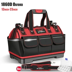 Bolsa de herramientas multifunción de gran capacidad, organizador de electricista de tela Oxford 1680D, almacenamiento profesional de carpintero, novedad de 2023