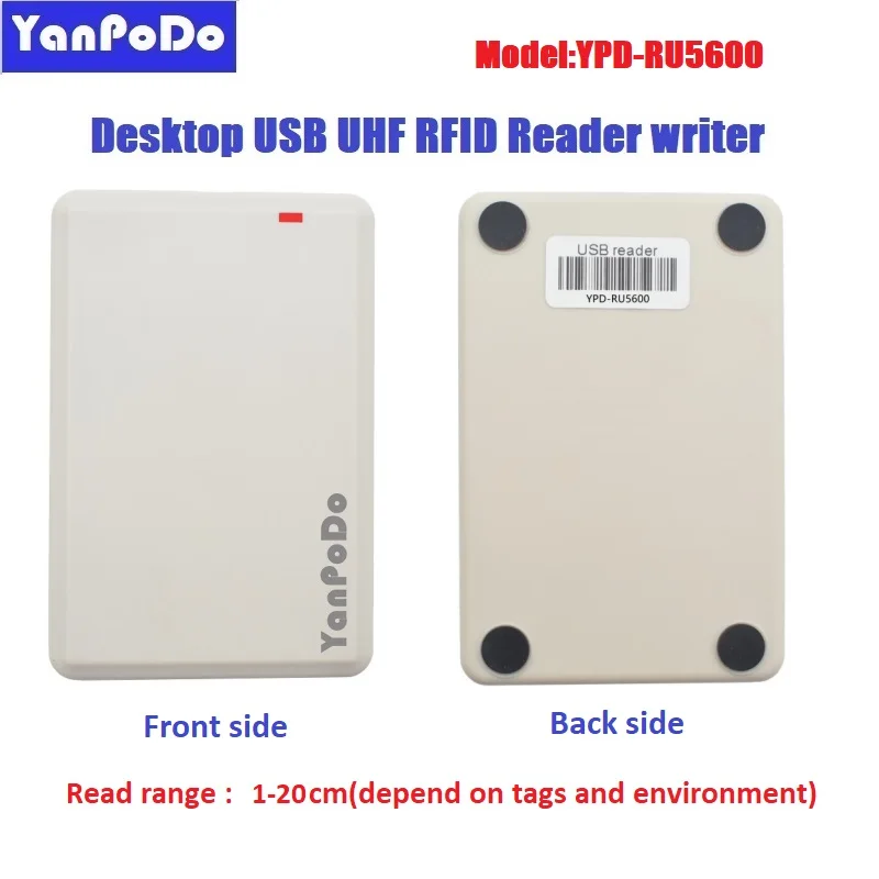 Yanpodo-lector de RFID de escritorio USB, copiadora de 10cm-1m, 860Mhz ~ 960Mhz, UHF, gratis java C ++ C # SDK para sistema Android