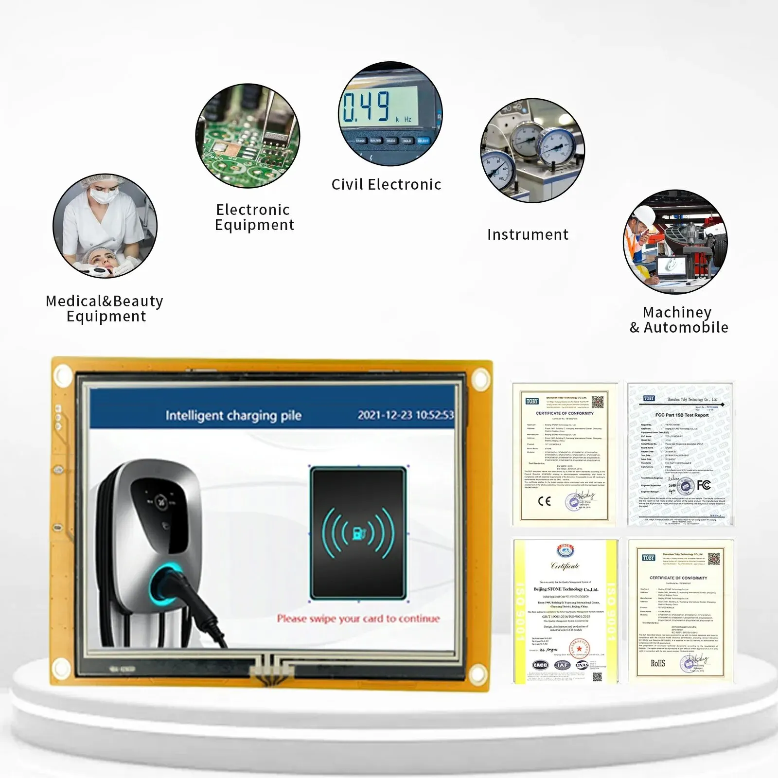 Imagem -05 - Painel de Toque Resistivo para Controle de Equipamentos Industriais Lcd Tft Hmi Display Module Série Inteligente Rs232 Ttl 43 Pol