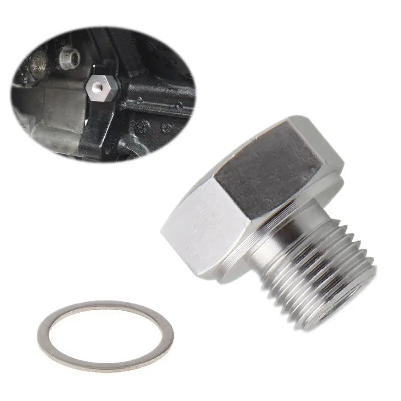 M12x1.5 M16X1.5 Female To 1/8 NPT Male Aluminum New Oil Pressure Sensor Adapter Connector For LS Engine