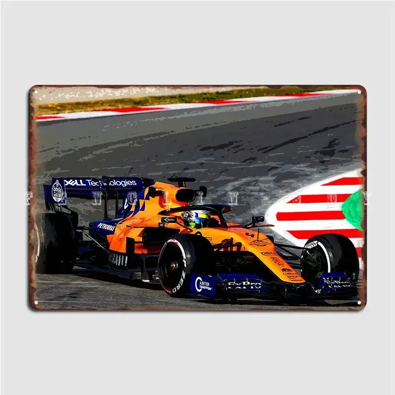 Lando Norris 2019 Metal Plaque Poster Designing Wall Mural Club Bar Plates Tin Sign Posters