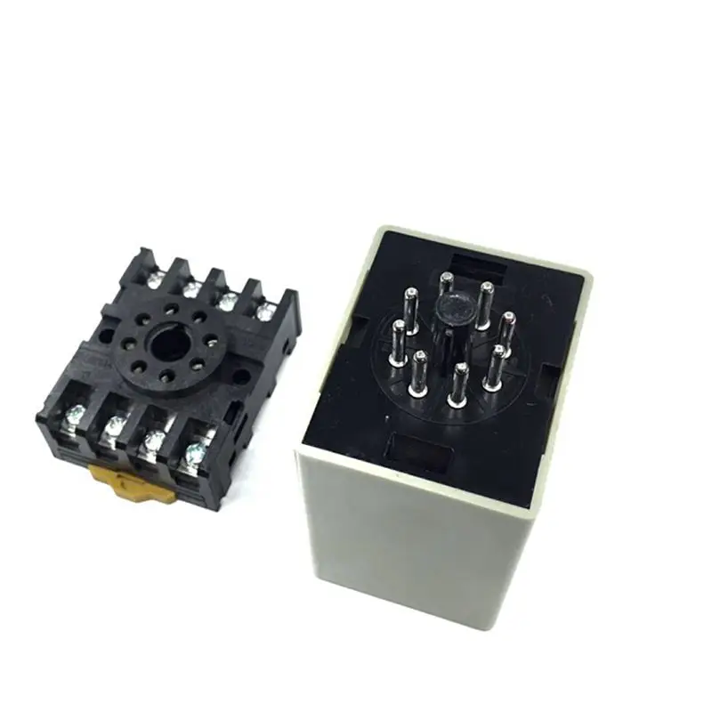 1PC AH3-3 Power On Delay Timer Time Relay 1S 3S 6S 10S 30S 60S 3M 6M 10M 30M 60M With PF083A Base 12VDC 8 Terminals