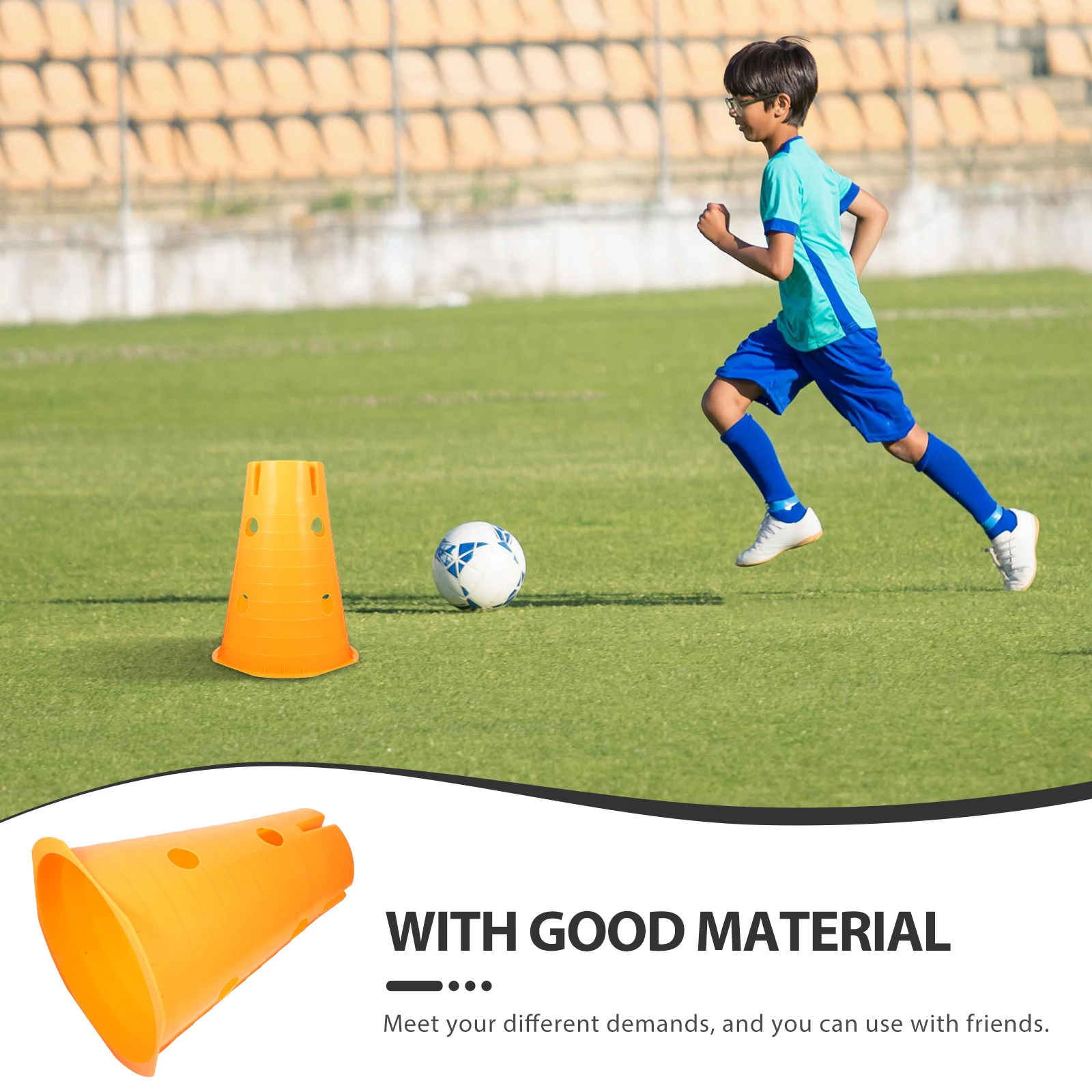 

32cm Football Training Cones PE Material Durable Smooth Surface Soccer Party Favors Compact Marker Cones Useful Training