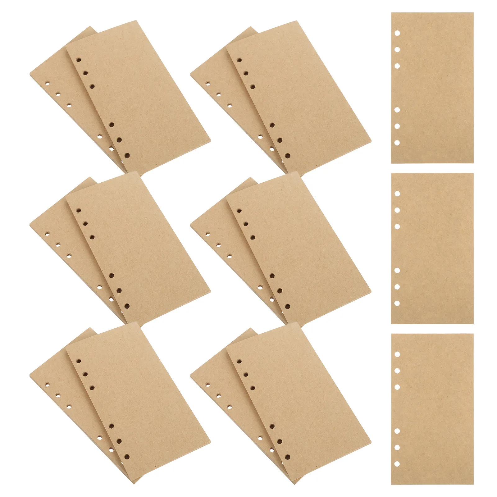 

160 шт. винтажных вкладышей для блокнотов из крафт-бумаги формата А6, сменные листы для планеров и дневников, многоразовые страницы для записей
