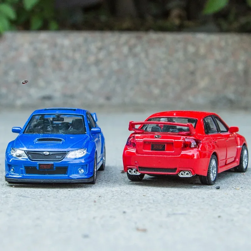 Subaru WRX STI Car Model Replica, Scale Metal, Miniature Art, Home Decor, Lifestyle, Xmas Gift, Toy Collection for Kids, D15, 1:36