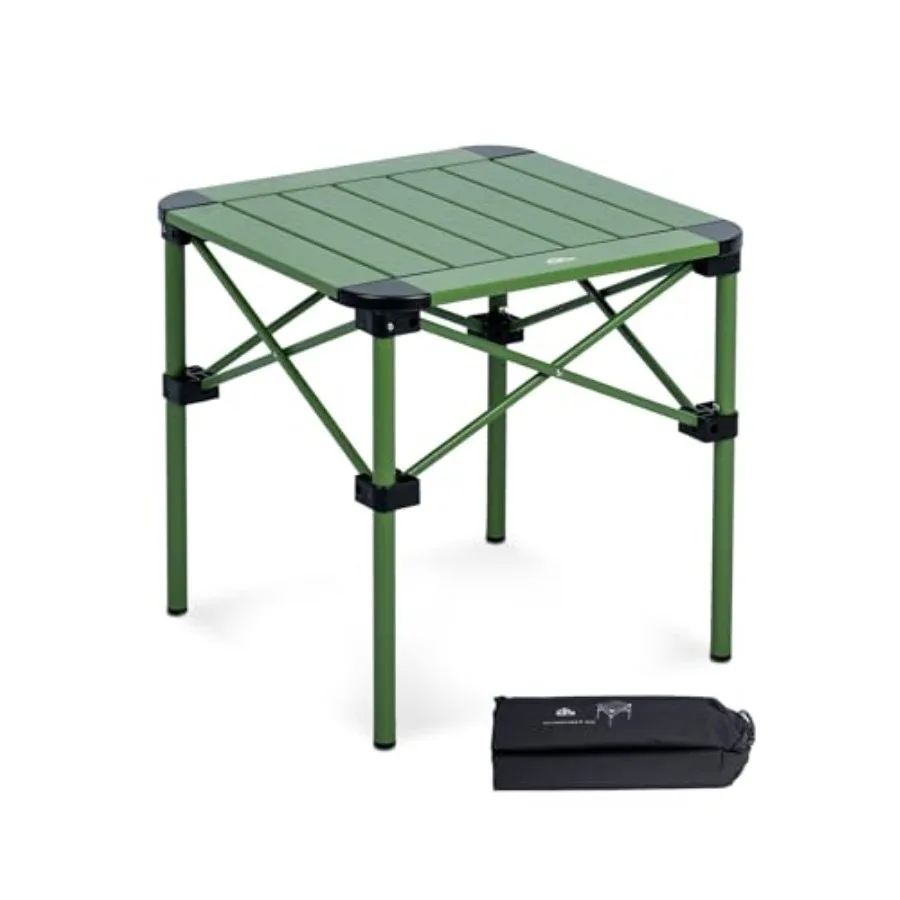 

Lightweight Stable Aluminum Folding Square Table with RollUp Top and Carry Bag for Outdoor Camping Picnic Backyards BBQ and Cam