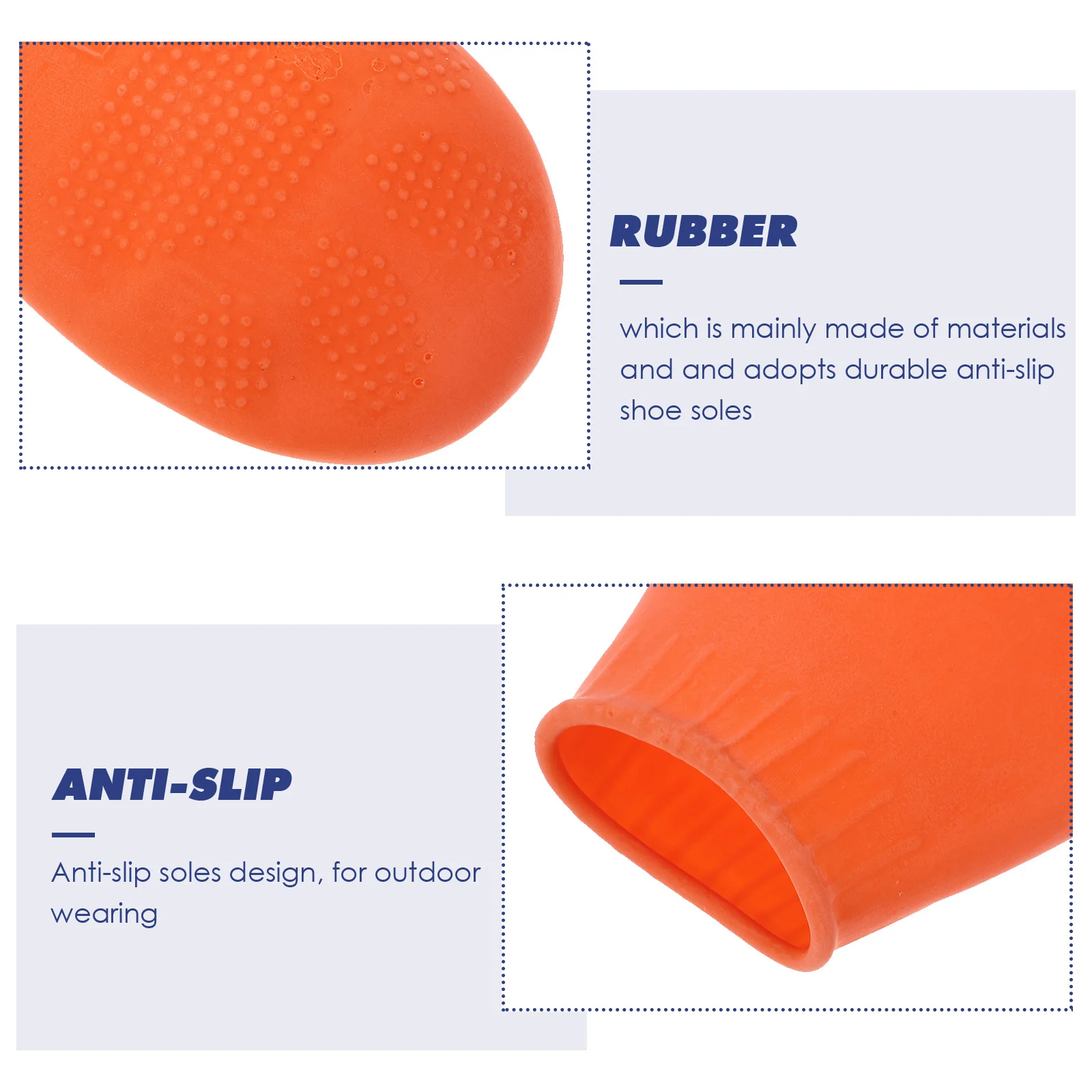 

4Pcs Dog Boots Waterproof Shoes Anti-Slip Pet Footwear Durable Outdoor Protection Orange Size M Pet Shoes Dog Boots