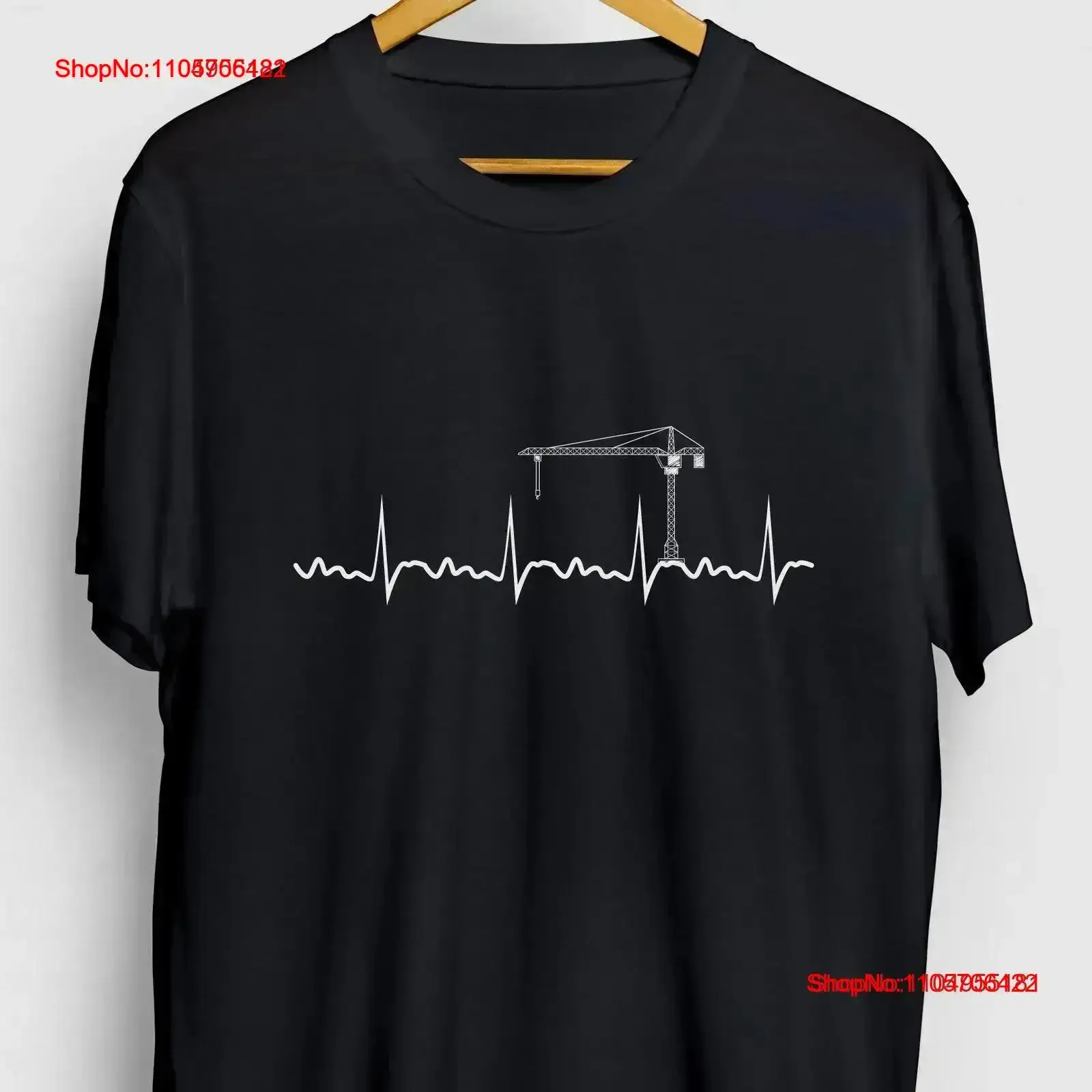 Crane Operator Heartbeat Driver Funny T Shirt Youth vintage Washed Soft graphic fashion homme Stretched Casual vintage Washed