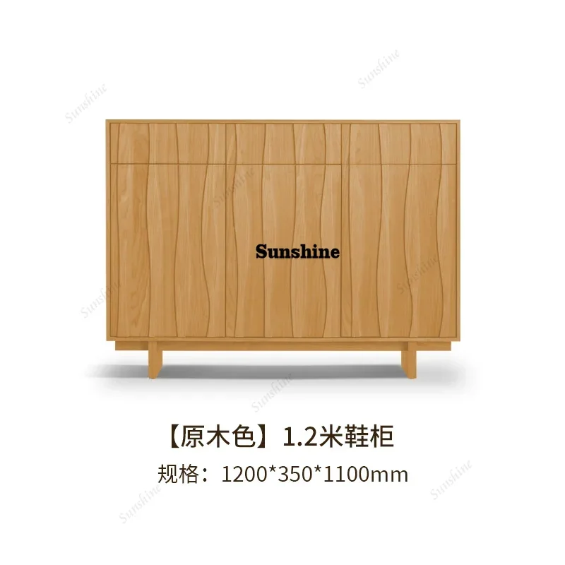 Nordic Luxury Shoe Cabinet Storage Organizer Mobile Living Room Display Wooden Shoe Shelf  Zapatero Entrance Furniture
