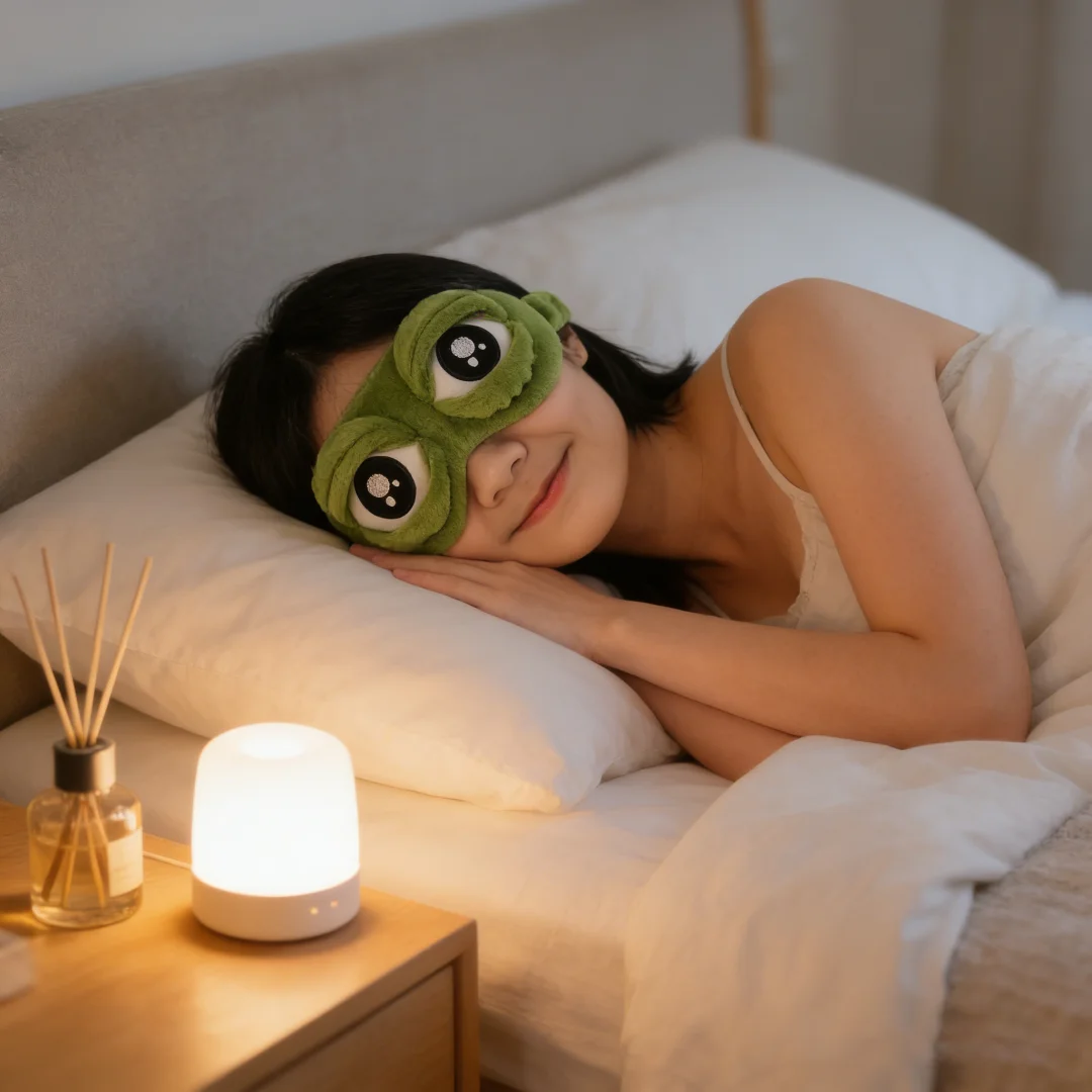 

Creative Sleep Set, Headband & Eye Mask for Adults. Frog Design, 15x10x4cm, Soft & Cozy