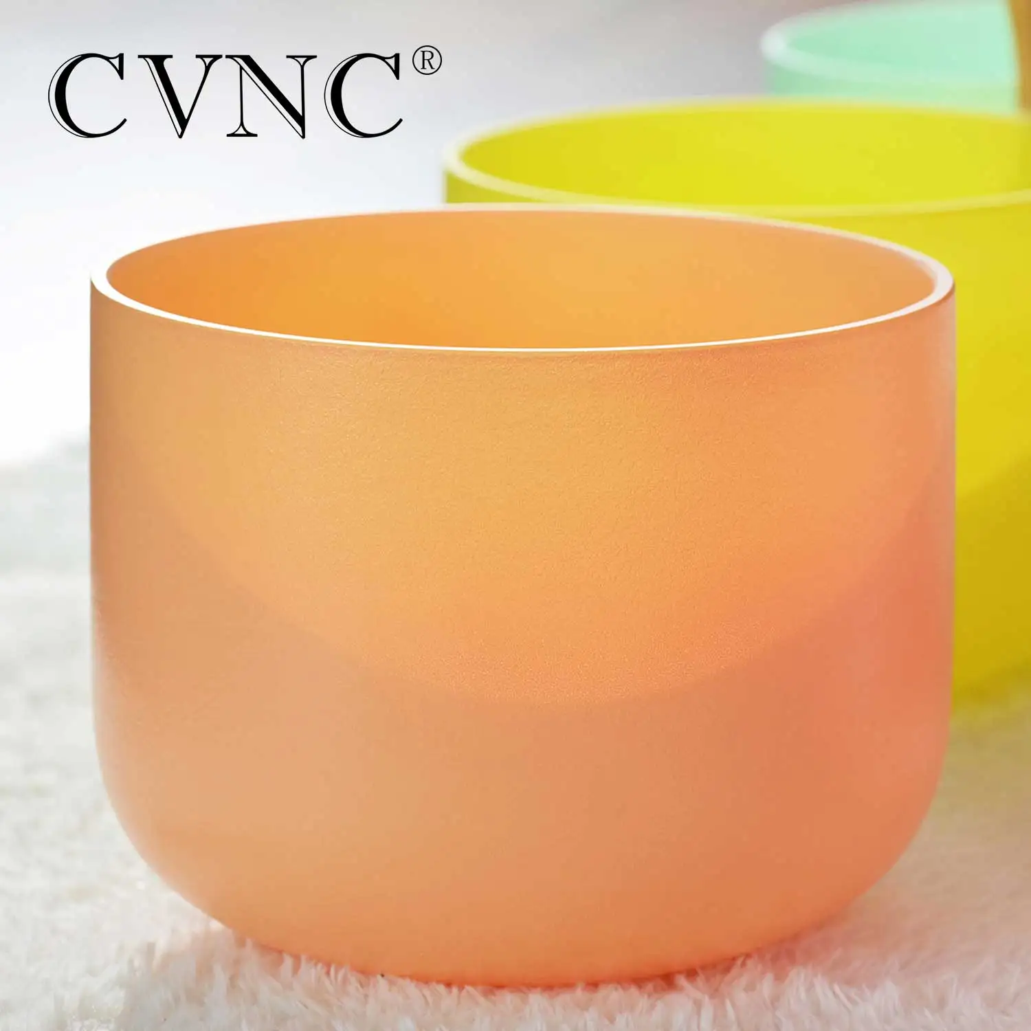 

CVNC-Crystal Singing Bowl, Macaroon Design, Chakra Instrument for Sound Healing, Deep Relaxation, 8 inch