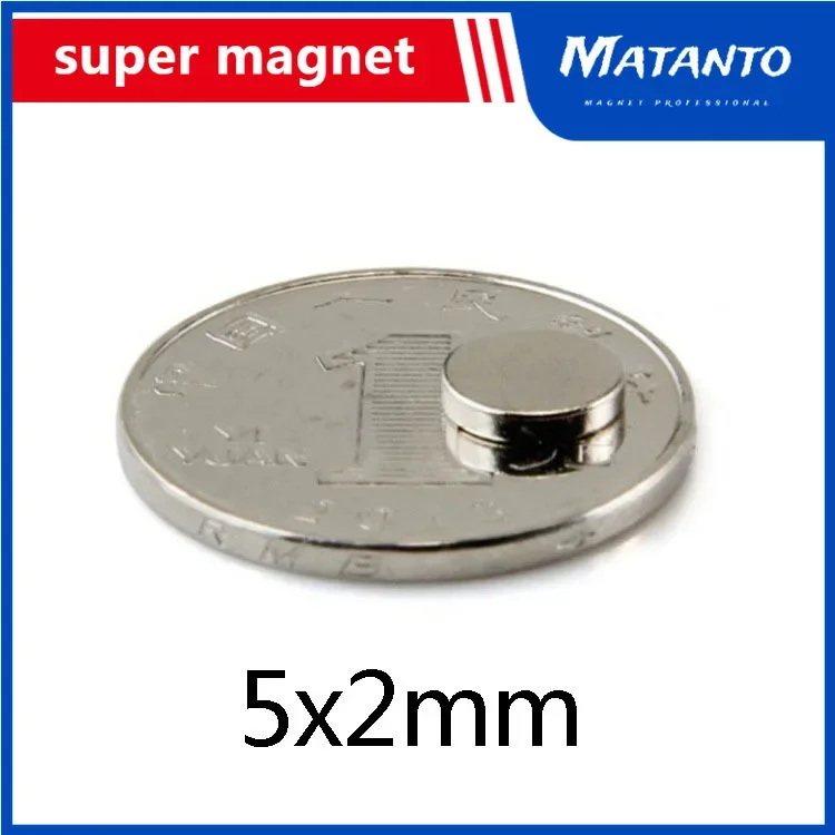 

100/200/300pcs Rare Earth Magnets Diameter 5x2mm Small Round Magnets 5mmx2mm Fridge Permanent Neodymium Magnets 5*2mm