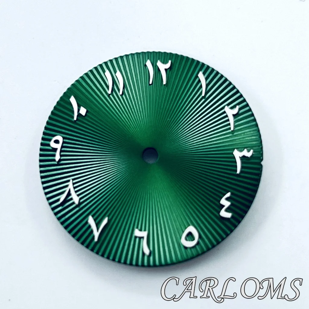 アラビア数字の時計ダイヤル,3と3.8日付の王冠,時計部品の顔,28.5mm,nh35