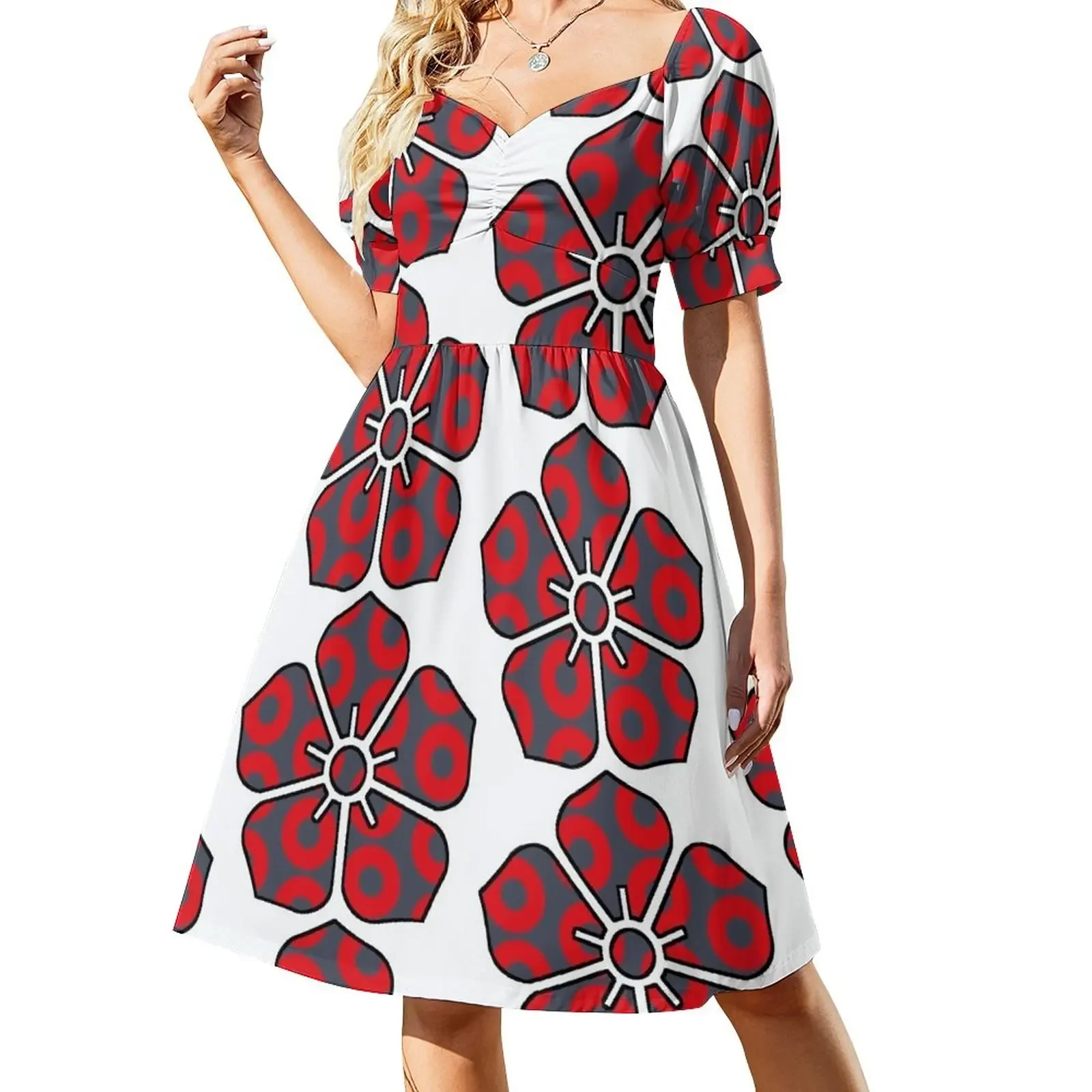 

Phish - Tropical Donut Flower Short-Sleeved Dress women's dresses luxury dresses for womens 2025