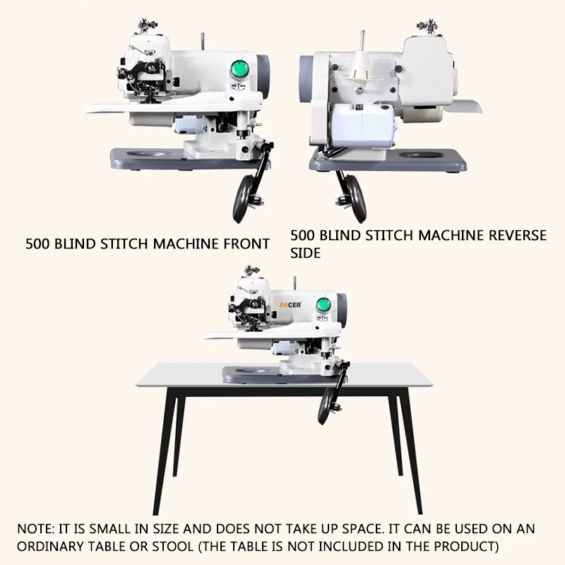 PC-500 Household Blind Sewing Machine Tabletop Hemming and Prying Feet Blind Sewing Machine for Clothing Trousers Hemming Feet