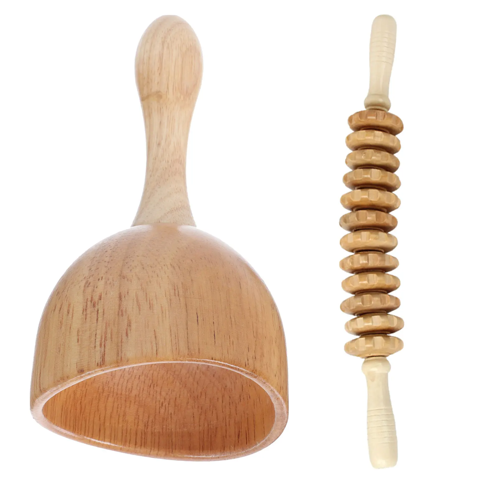 

Wooden Body Sticks Massage Tool Lightweight Durable Guasha Set Promoting Metabolism Relaxing Muscles Ergonomic Non Slip for Neck