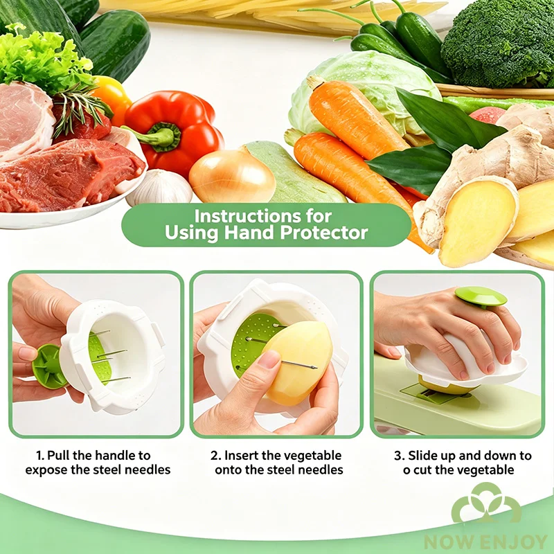 NOW ENJOY 2026 Vegetable Cutting Artifact Multifunctional Grater Potato Slicer Shredder Onion Dicer Vegetable Cutter 5