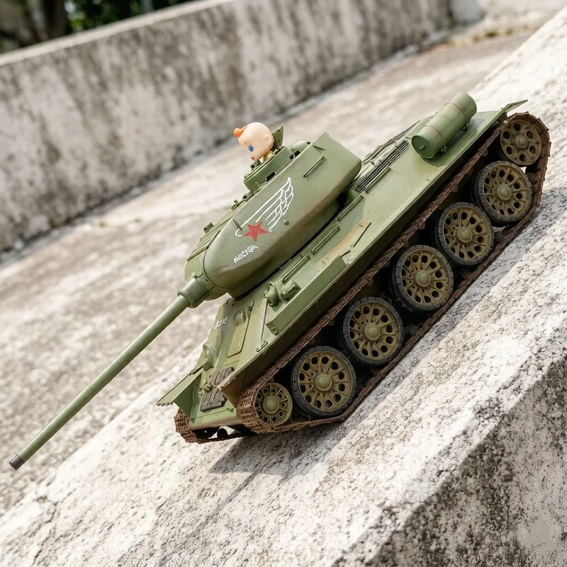 Hot Henglong 1/16 3909-1 Tank Metal Crawler Soviet T34-85 2.4G Smoke Simulation Remote Control Battle Military Electric RC Model