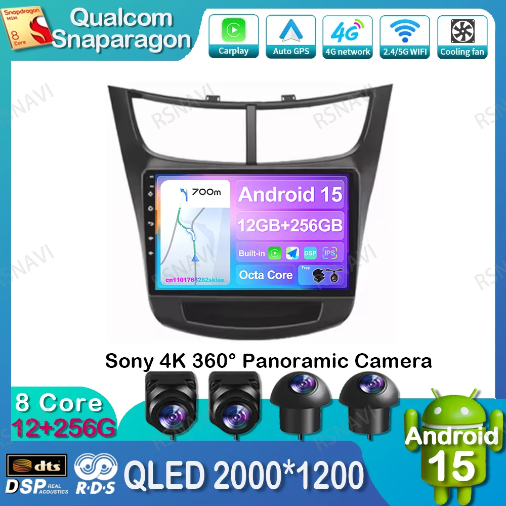 

Android 15 Car Radio For Chevrolet Sail Aveo 2015-2019 DVD AI Voice Systems Multimedia Wireless Viedo Player Qualcomm NO 2DIN BT