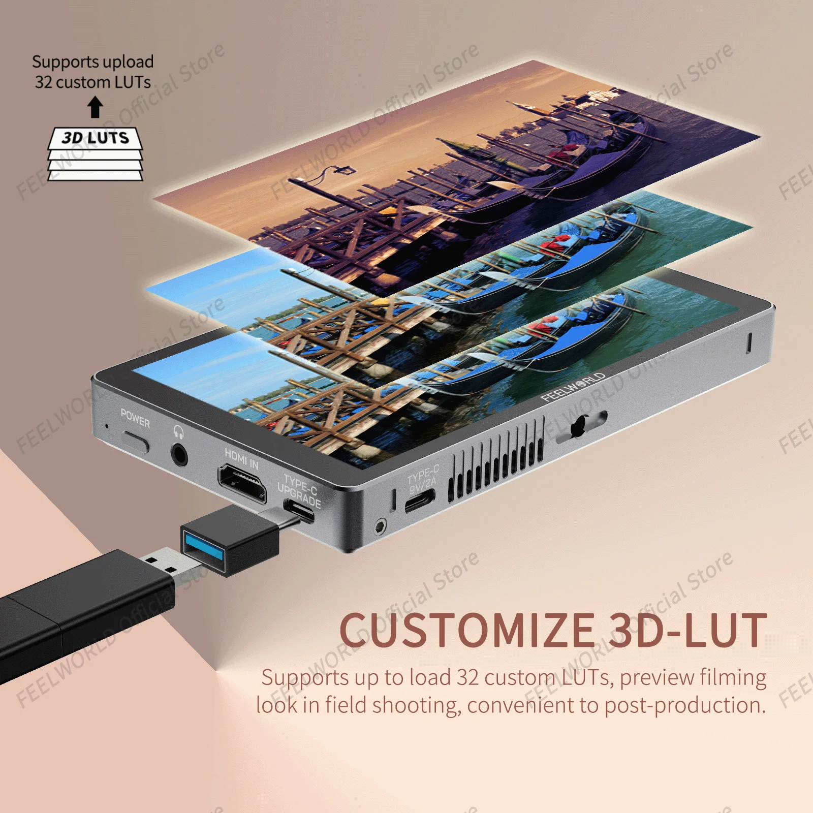 FEELWORLD P6XL 6 Inch 1200nit Aluminium Built-in Battery DSLR Camera Field Monitor Touch Screen 4K HDMI High Brightness