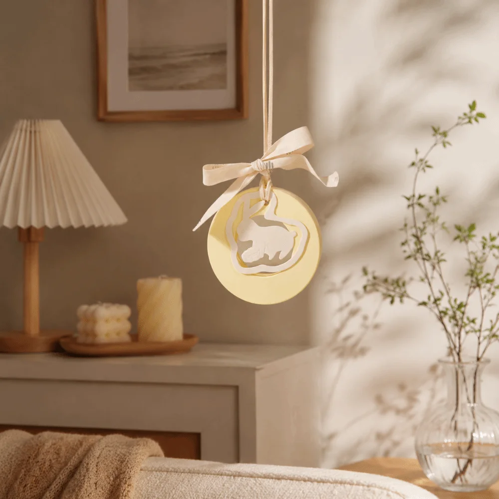 Non-fire Hanging Aromatherapy Rabbit Pendant Scented Car Fragrance Diffuser Plaster Fragrance Of Osmanthus