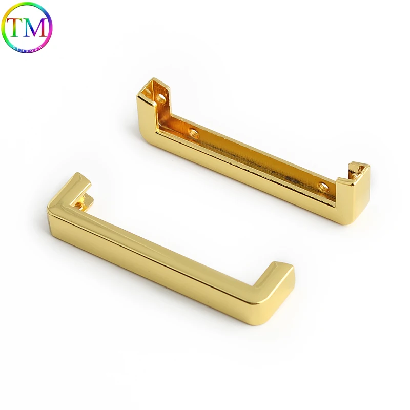 50x13mm K Gold Metal Bag Corner Protector borse cinturino per borse di copertura borsa cinturino chiusura Decor End Clips accessori di sicurezza