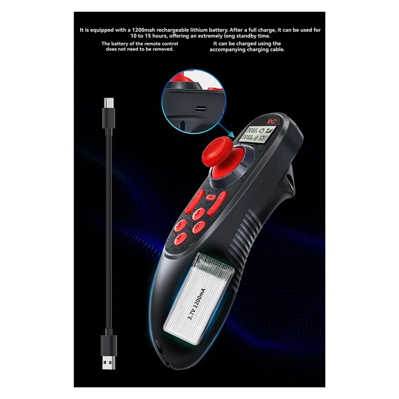 B04C-Hotrc DS-650 DS 650 6CH 2.4Ghz Radio System Transmitter Remote Controller With DS 600 PWM 6 Channel Receiver For RC Boat