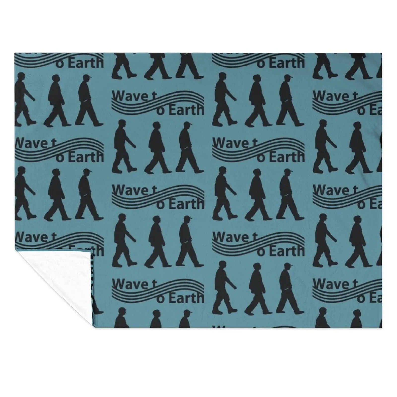 

Wave to Earth - Black Stencil Throw Blanket Multi-Purpose Soft anime bed plaid Blankets