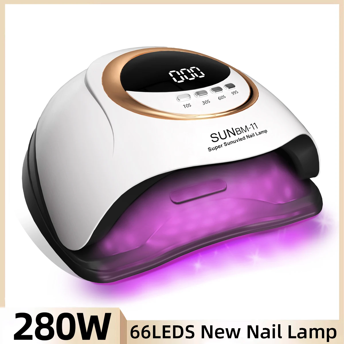 NEW 66LEDS Powerful Nail Dryer With Large Touch Screen LED Nail Lamp For Curing All Gel Nail Polish Professional Drying Lamp