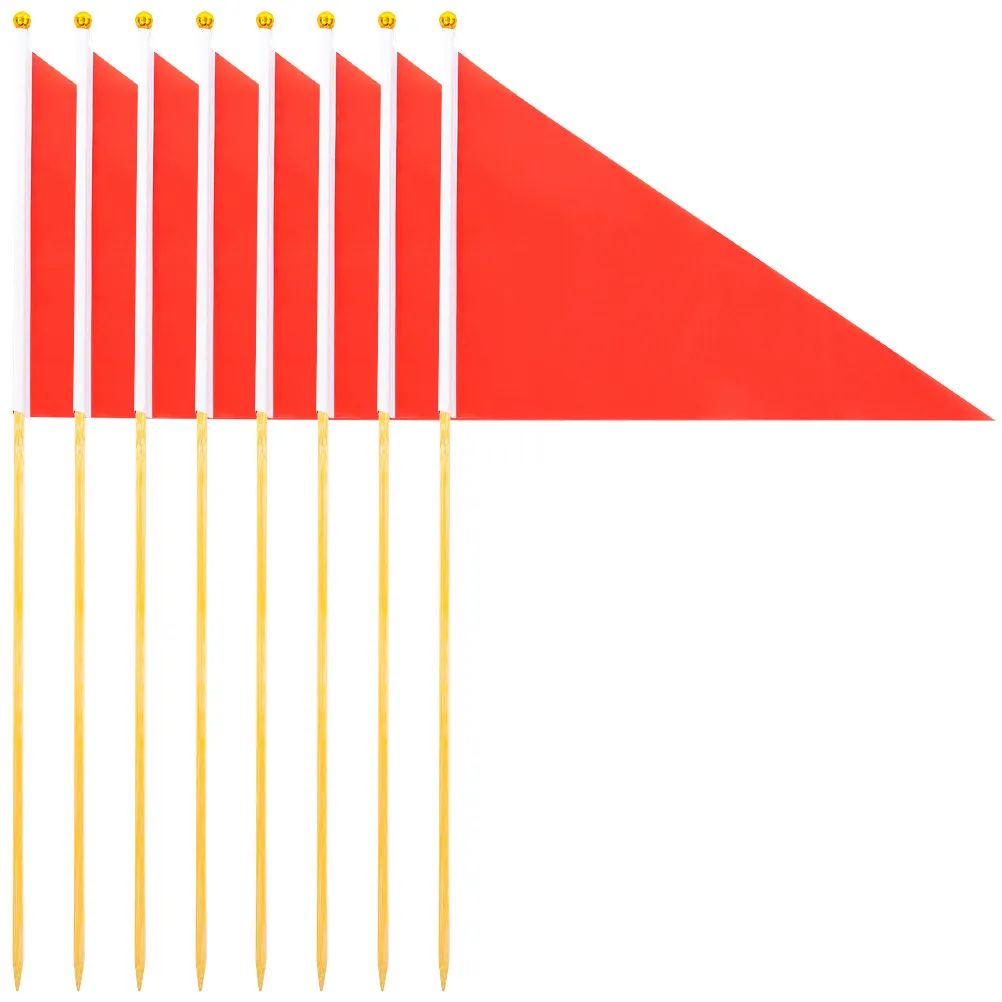 

8Pcs Triangular Marker Flags Bright Colored Yard Flags for Lawn Garden Sprinkler Irrigation Camping Dog Training