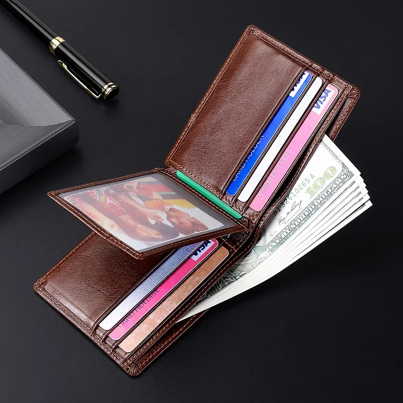 Rfid Wallet for Men Encanto Mens Wallets Bifold Leather Cardholder Vintage Caibu