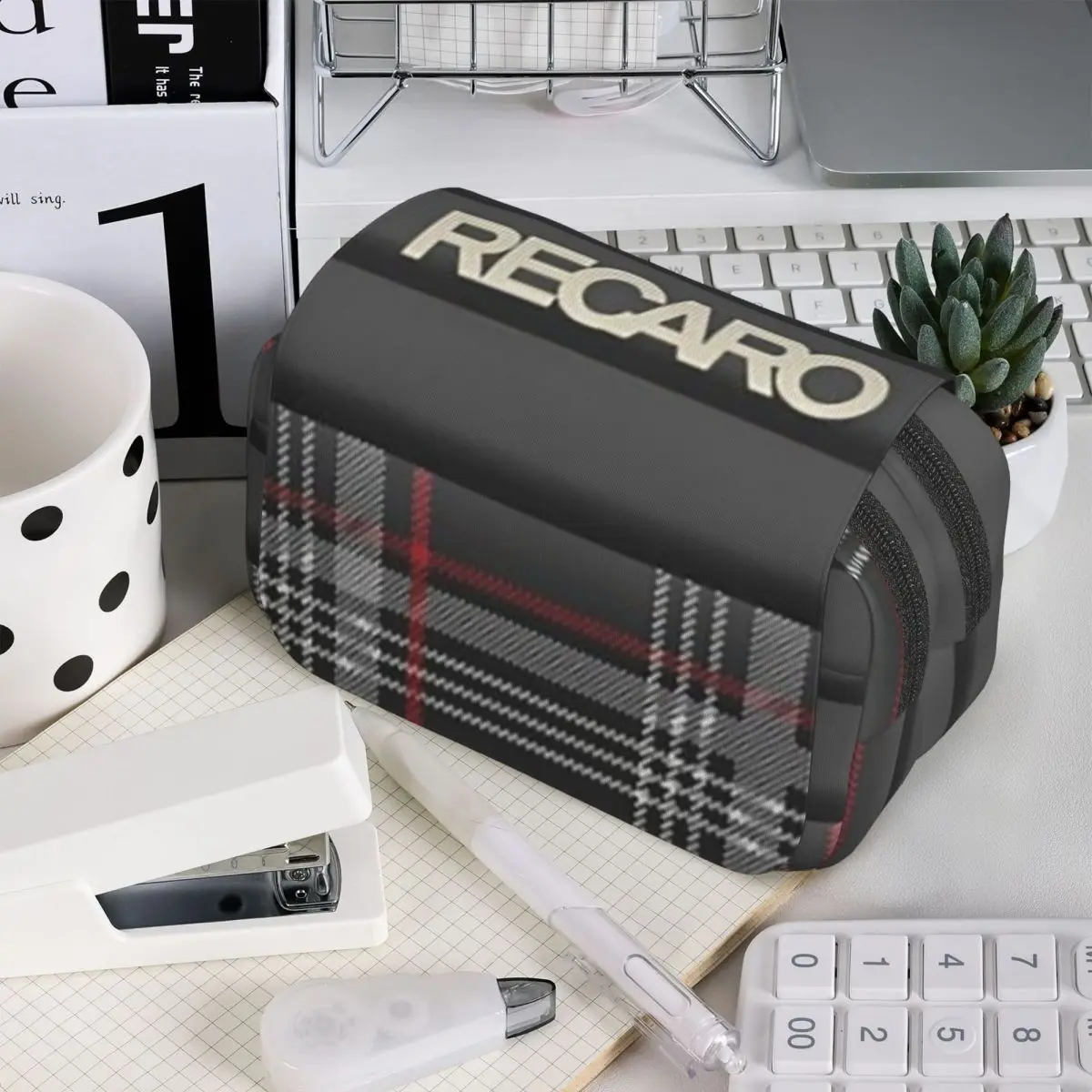 

Пенал Recaros в клетку тартан для студентов, подарочный пенал-коробка, сумка для канцелярских принадлежностей, органайзер для ручек