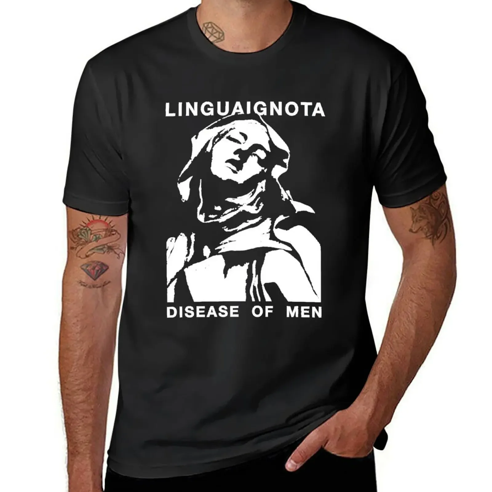 Lingua Ignota Disease Of Men T-Shirt blacks summer tops oversized graphics slim fit t shirts for men