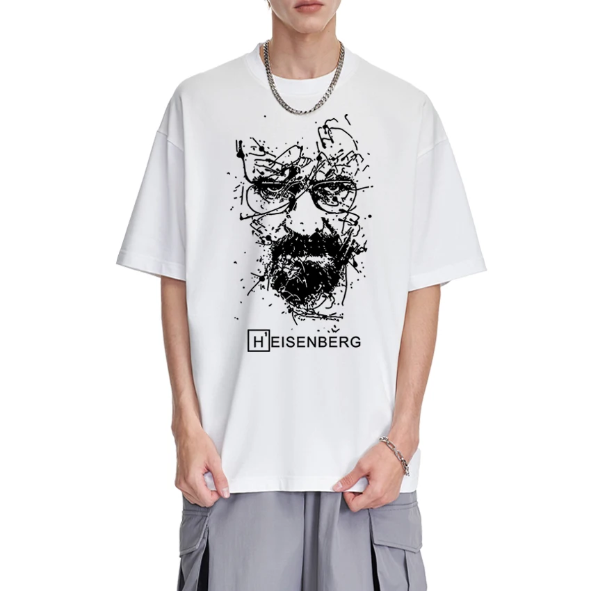 

Summer Vintage Breaking Bad printed T Shirt Unisex Heisenberg Classic Oversizedshort sleeve T-shirts Men Women 100% Cotton Tops