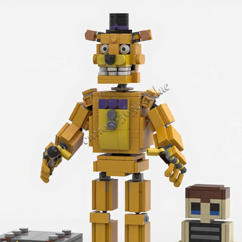 520 PCS Série de Personagens de Jogos Populares Brilhante Teddy Bot MOC Personalizável Bloco de Montagem Modular Criativo DIY Brinquedo de Montar para Meninos Presente