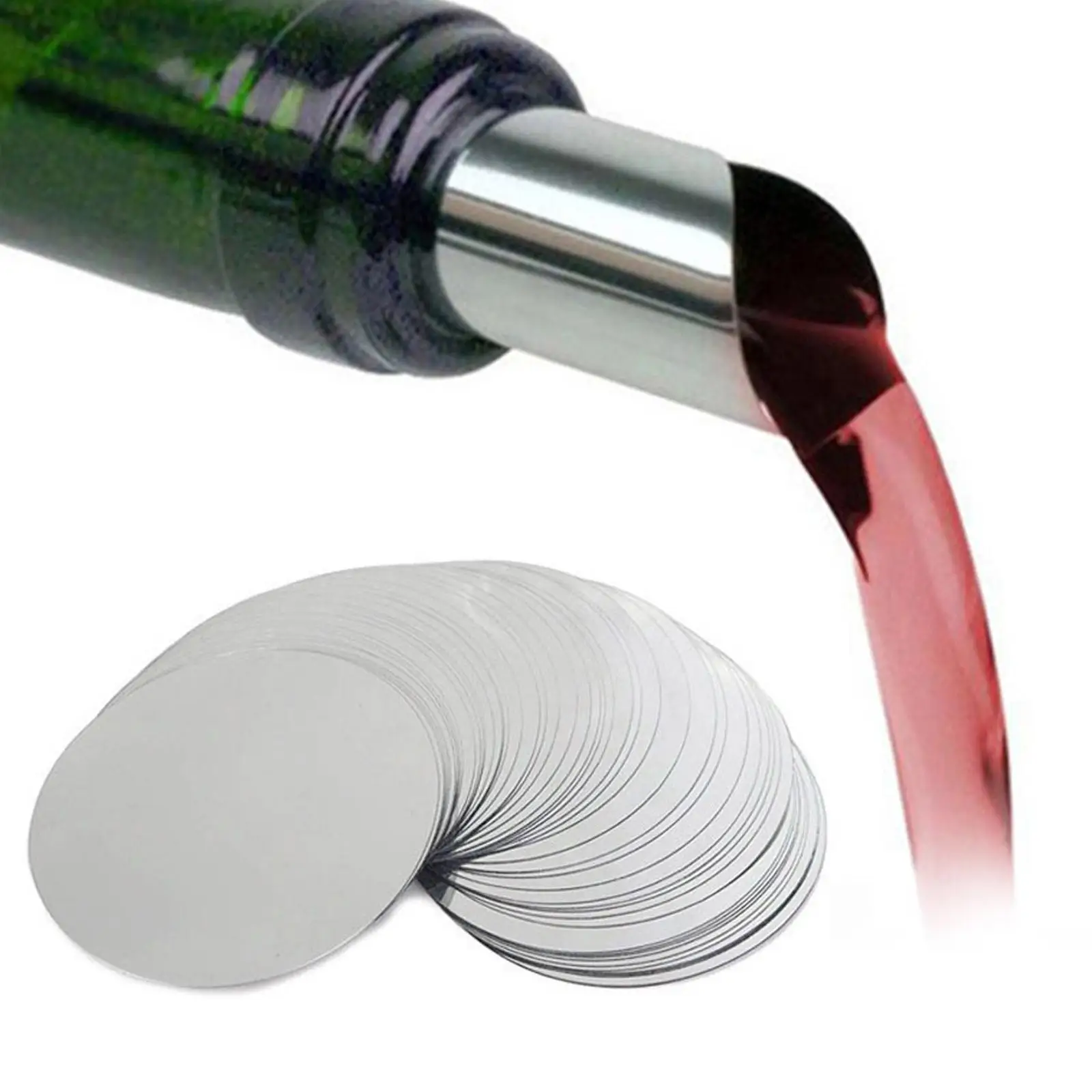 Wine Pour Disc Slice - Party Supplies 50 Pcs Drop Stop Pour Spout Cards 3 inch