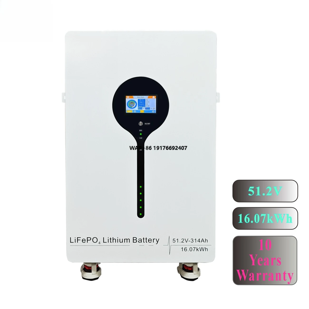 RWT Lithium Liion Battery Pack 51.2v 314ah Lifepo4 16kwh Lithium Liion Rechargeable Battery